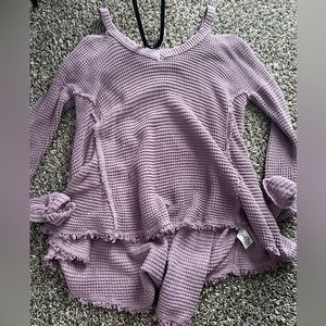 Purple free people sweater medium